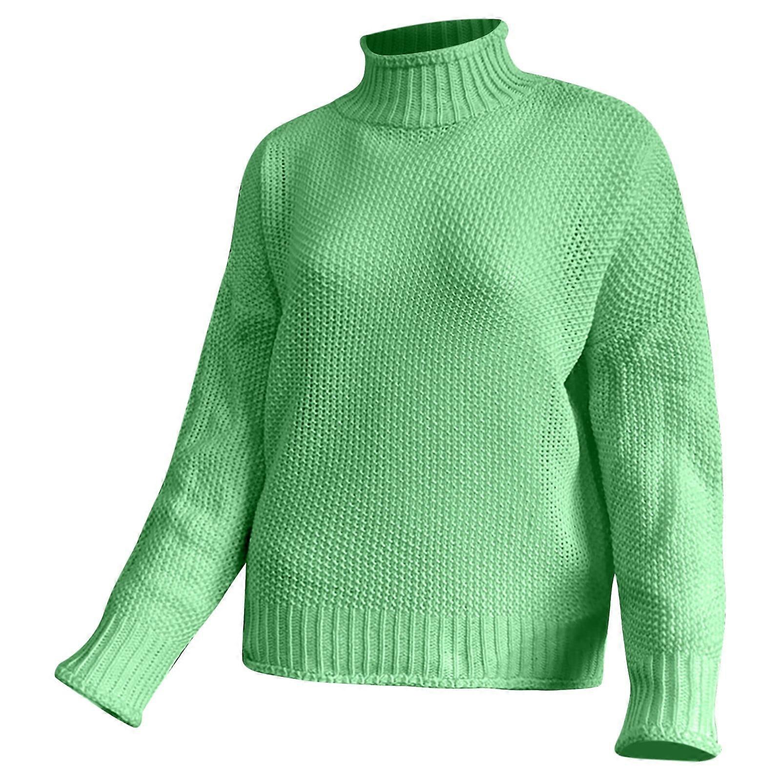 Women's Knit Sweater Thick Thread Solid Fall Winter Sweater Pullover