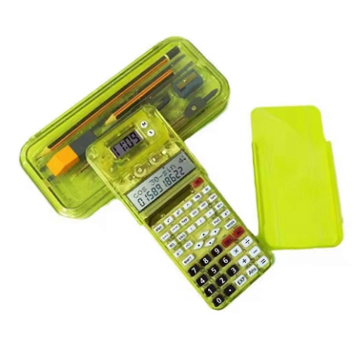 Multifunctional Engineering Scientific Calculator with 2-Line Display and Protractor Compass Functions
