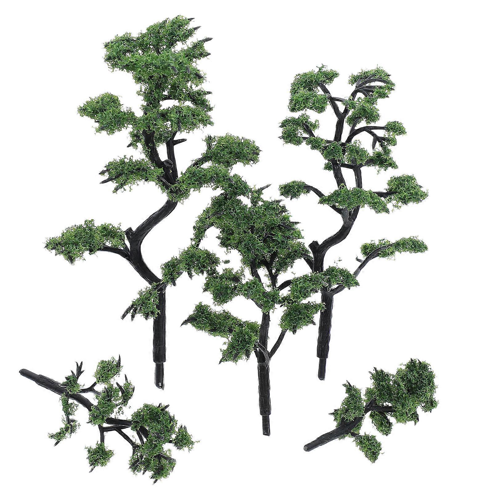 Simulation Model Trees Mini Spruce Trees for Landscape Scenery 5Pcs Set