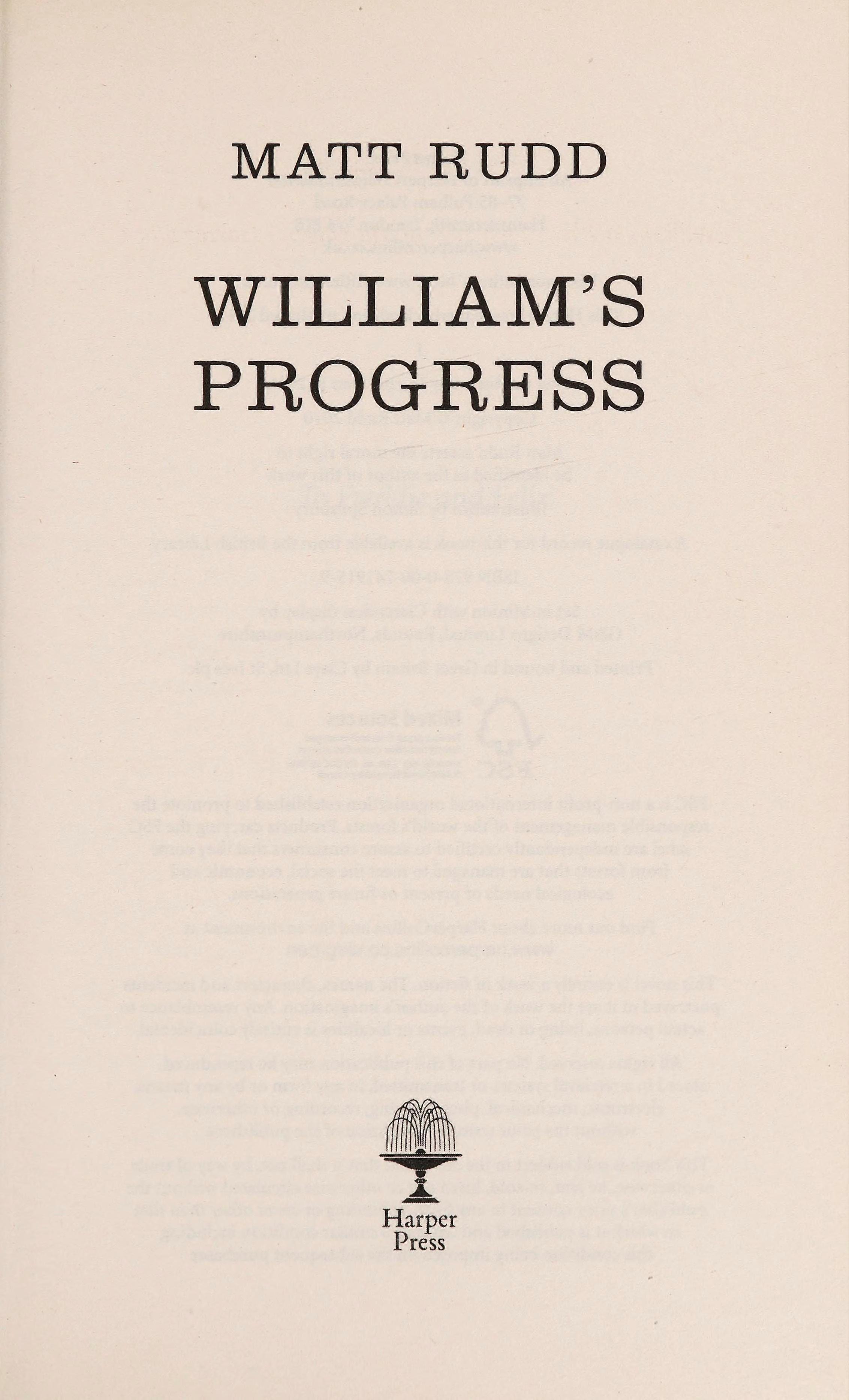 William's progress