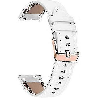 Garmin Vivomove Luxe Trend -kellonranneke valkoista aitoa nahkaa, 20 mm.