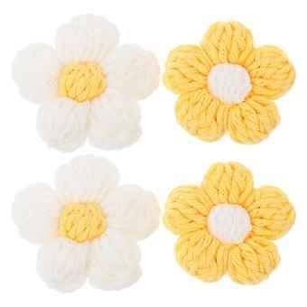4pcs Manual Flower Ornament Lovely Applique Clothes Sewing Accessories