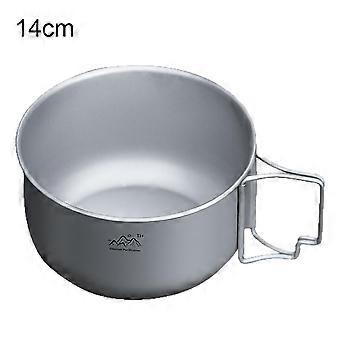 Cross-border Titanium Purification Soup Pot, Foldable and Portable Camping Cookware, Titanium Alloy, Healthy Noodle Bowl, Multi-functional