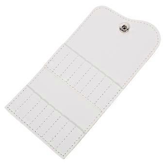 Opbevaringsetui til neglelakeringsbits, hvid, 18,30 x 9,00 x 0,50 cm, kunstig opbevaring, 1 stk.