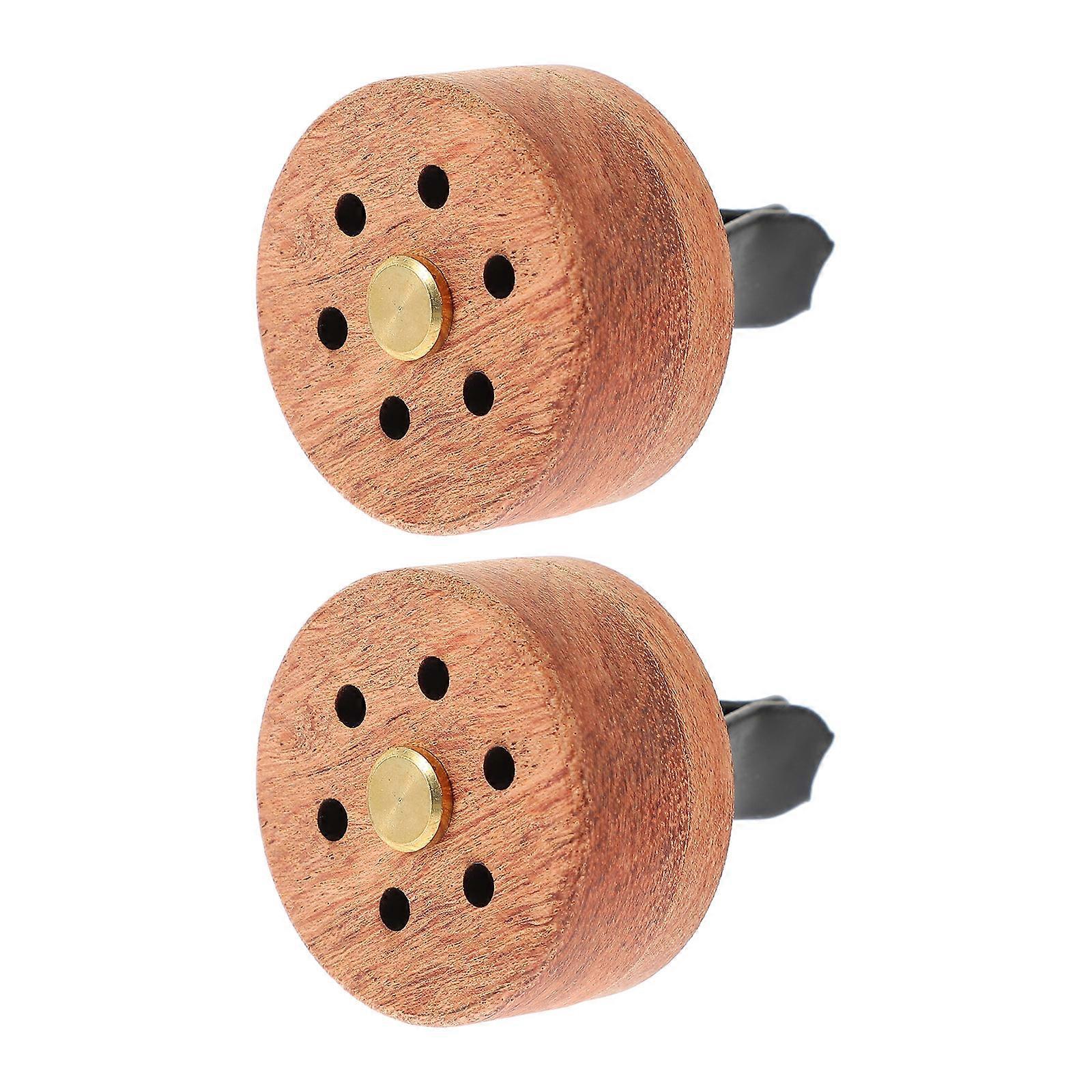 Car Perfume Diffuser Wooden Essential Oil Diffuser for Aromatherapy 2Pcs