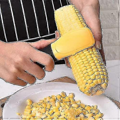 Corn Peeler, Corn Stripper Knife, Kitchen Corn Cob Remover Serrated Vertical
