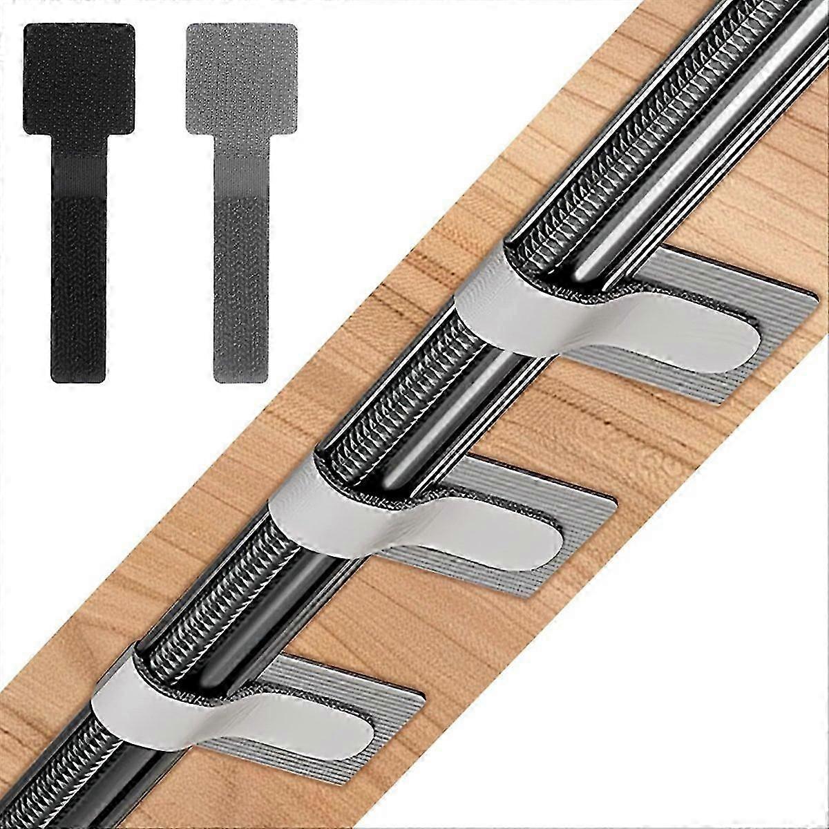 50 Pack Heavy-Duty Self-Adhesive Hook & Loop Tape