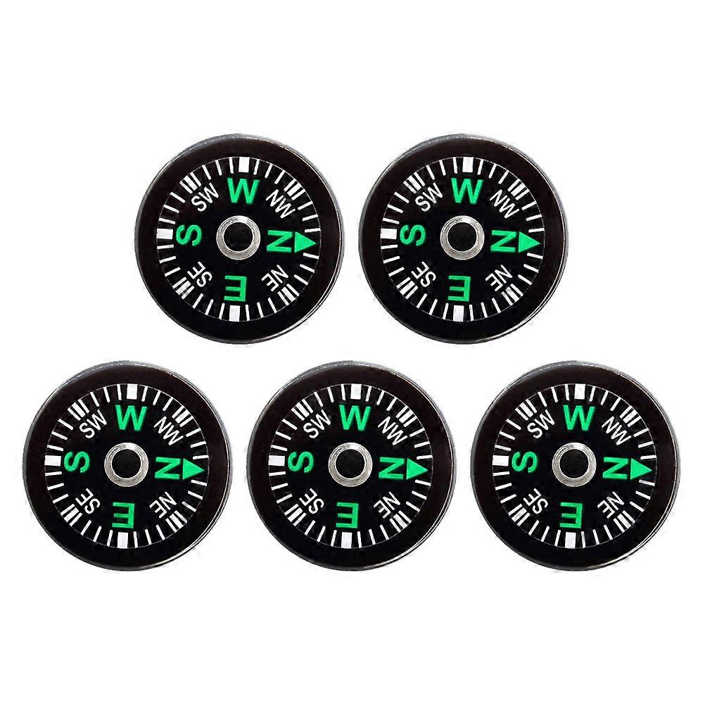 Mini Compass Pocket Survival Button Compass for Camping 5X 15Mm Set