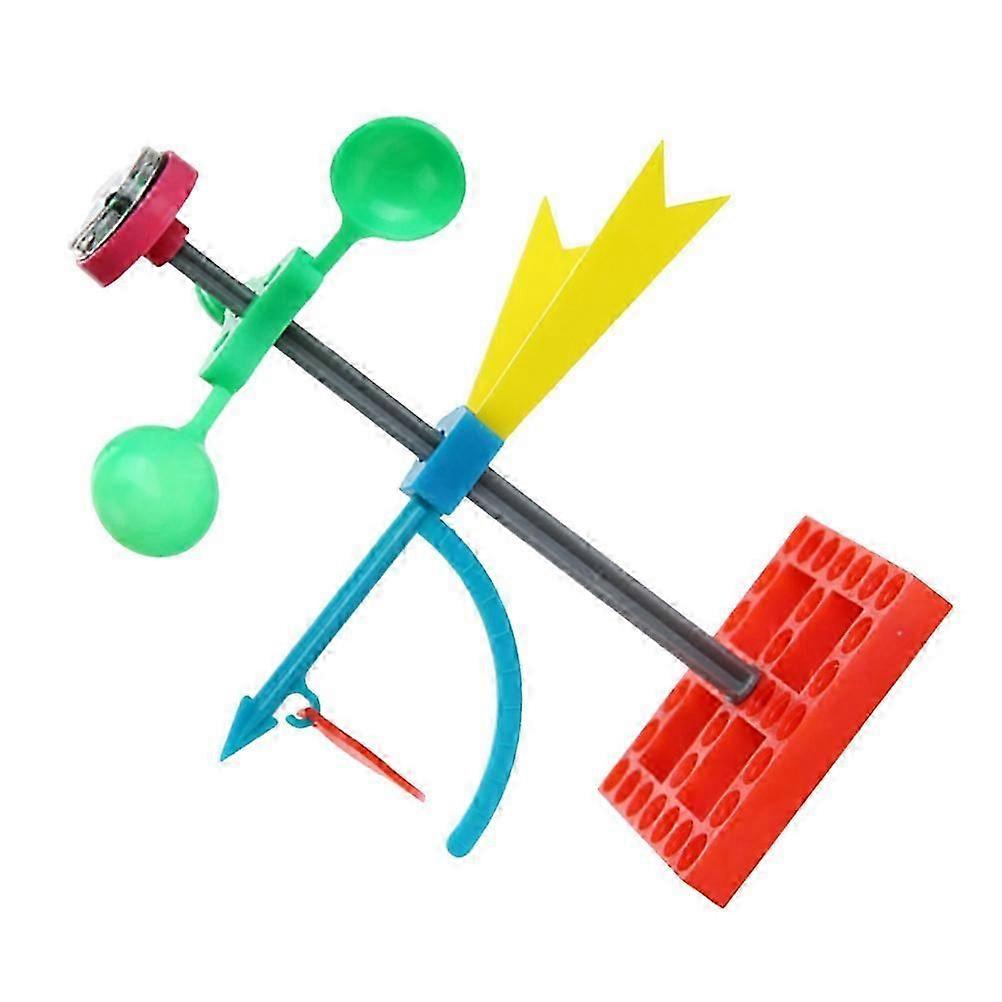 Kit Crane Model for Children Science Experiments Plastic Wind Vane Assemble 1Set