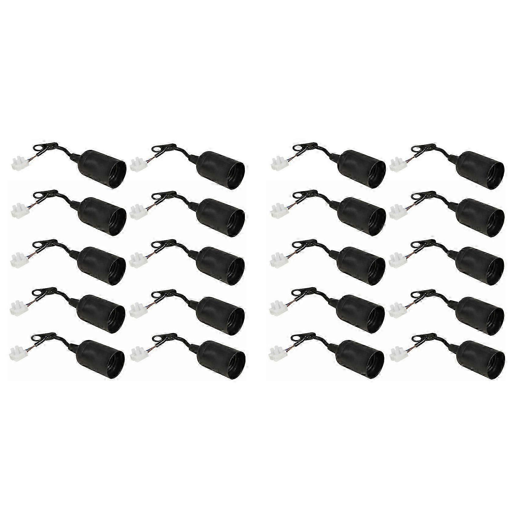 20Pcs E27 Lamp Holder Construction Socket Lamp Holder DIY Construction Site Socket Renovation Socket Lighting Accessorie