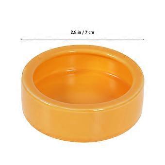 Crawler Crawling Pet Anti-Escape Keramik Futterbecken Garnelenfutter Runde Schalen Kleine Fisch Futternapf Zierzubehör - Größe M (Orange)