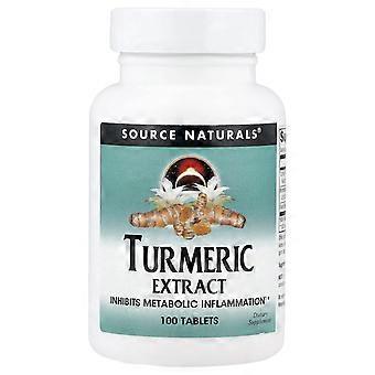 Source Naturals, ekstrakt z kurkumy, 100 tabletek, opakowanie 2 szt.
