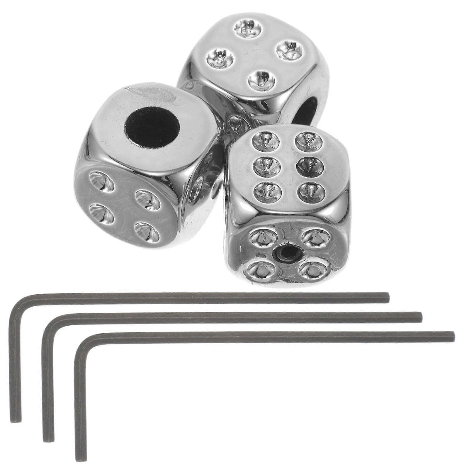 3 Set Dice Guitar Knobs: Dice Shaped Knobs With Wrench For Electric Acoustic Guitars Volume Tone Control Replacement Accessories