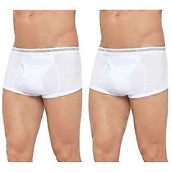 Lot de 2 slips Bell's Double Seat pour homme, blancs, M1788zz40, nouveauté S04