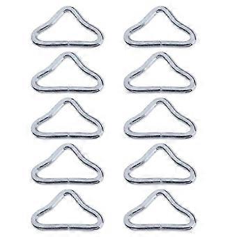10 Pcs Metal Triangle Rings Buckle V-rings For Trampoline Parts Repair
