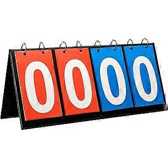 Portable Scoreboard, 4 Digit Portable Flip Number Scoreboard Sports Scoreboard Score Counter For Table Tennis Basketball, Sports Volleyball