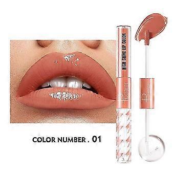 Flüssiger, transparenter Lipgloss, doppelseitiger Lipgloss, feuchtigkeitsspendendes Lippenöl, hochpigmentierter Glanz, langanhaltend, leicht, nicht klebrig