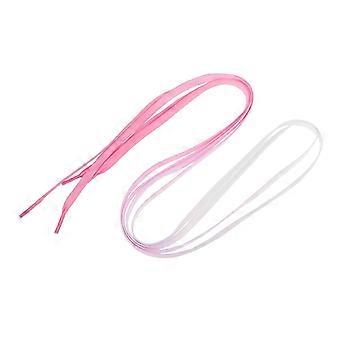 1 Pair Colored Gradient Flat Shoelaces Polyester Braided Shoes Strings Easy To Replace Shoelaces For Sneakers And Canvas Shoes