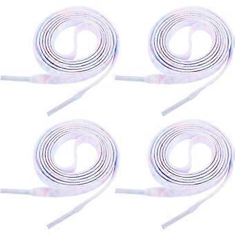 2 Pairs Tie-dye Flat Shoelaces, 1.2m Polyester Colored Replacement Laces for Casual Canvas Shoes, Sneakers & Sports Shoes