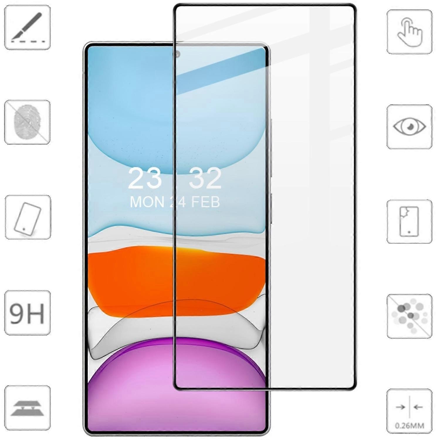 Pellicola protettiva in vetro temperato H9 da 0,3 mm per Samsung Galaxy S25 Ultra 5G 2x 3D Premium Display.