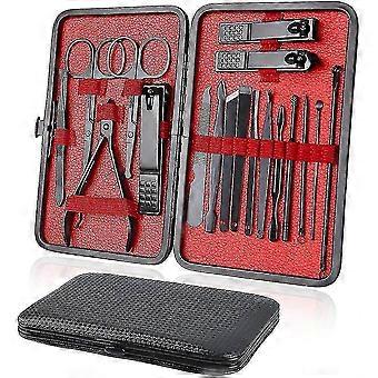 Pedicure Set 18 PCS Professional Stainless Steel Manicure Kit with Portable Case