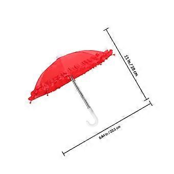 Mini-Spielzeug-Regenschirme, einfarbig, zur Dekoration, 4er-Packung