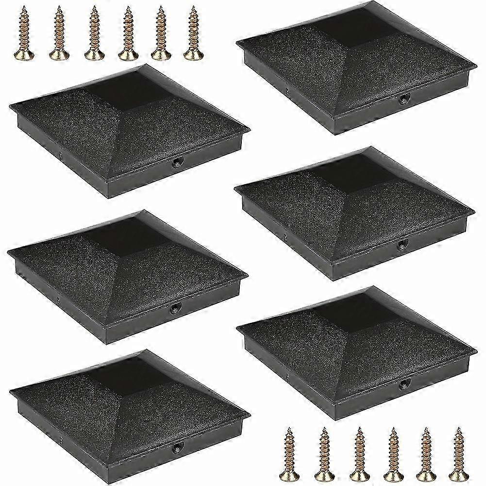 compatible with4x4Fence Post Caps, Deck Post Plastic Caps with Screws, Keep Post From Cracking and Rotting, compatible withOutdoor