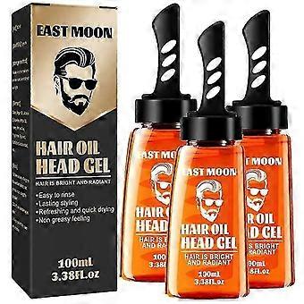3pcs 2 In 1 Hair Wax Gel With Comb Long Lasting Men's Hair Styling Gel Tool Hair