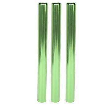 Lot van 3 btons galvanisch relais en alliantie van aluminium voor athltisme, sprint, match, groen