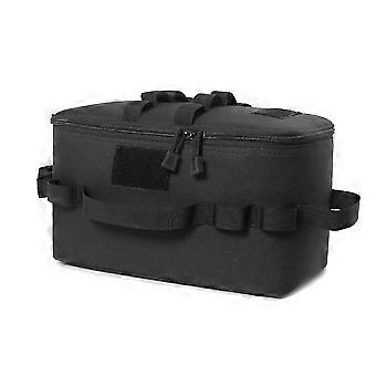 Outdoor Camping Storage Bag Gas Stove Pot Carry Bag Utensils Black