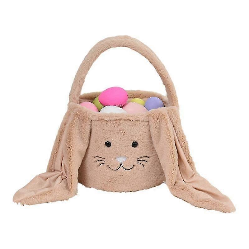 Easter storage baskets with plush bunny ears