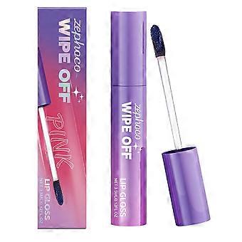 Zephoco Pink Peel-Off Lipgloss viser naturligt farve og er ikke let at tvære ud. Det er en fløjlsmat, let og farveholdende lipgloss.