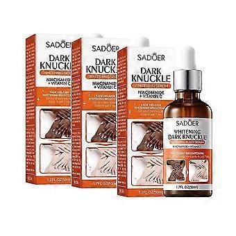 Sérum aclarante 3X para nudillos oscuros, manos, codos y rodillas. Aceite aclarante para eliminar manchas intensas. Productos de belleza para el cuidado personal. 50 ml.