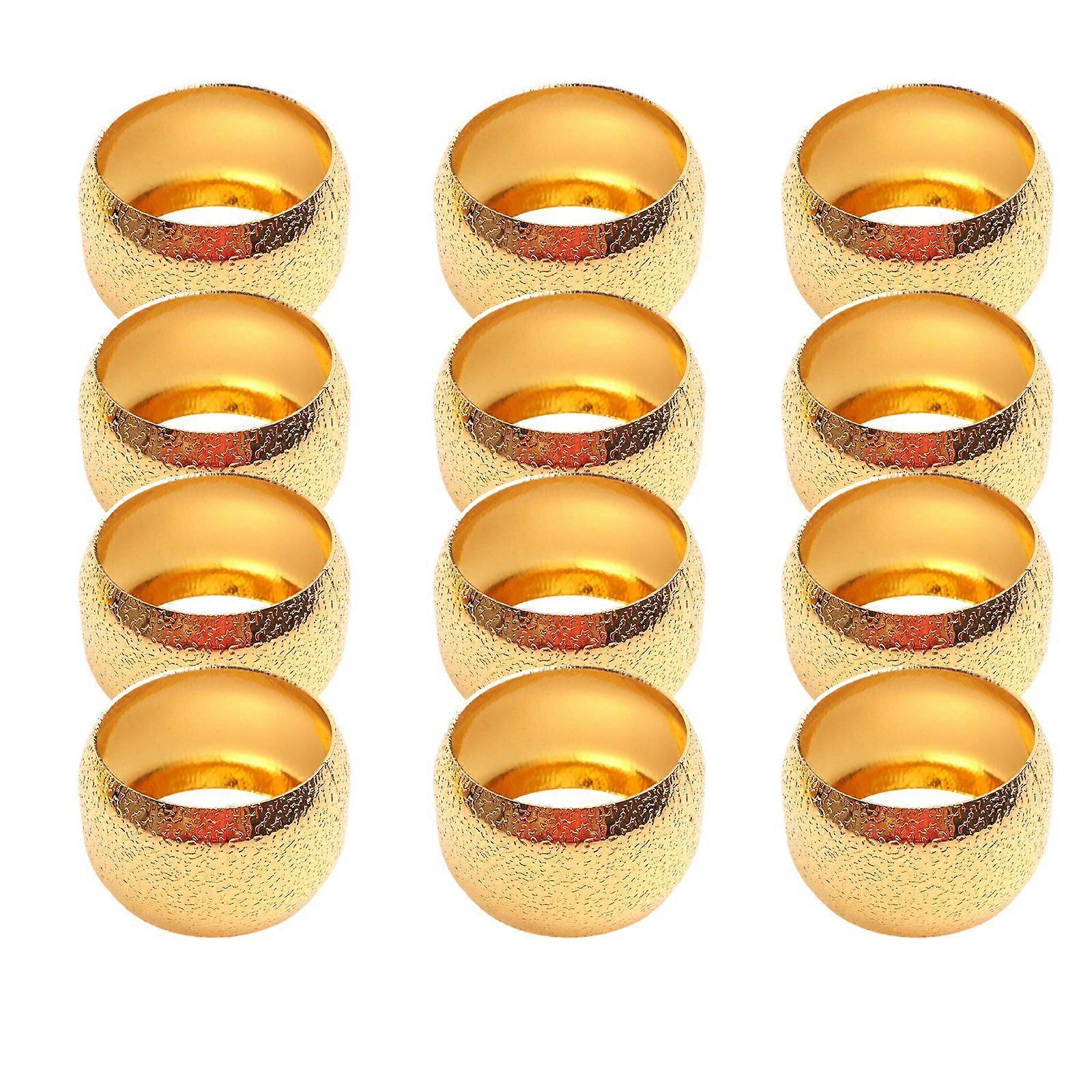 12pcs Napkin Rings-Gold