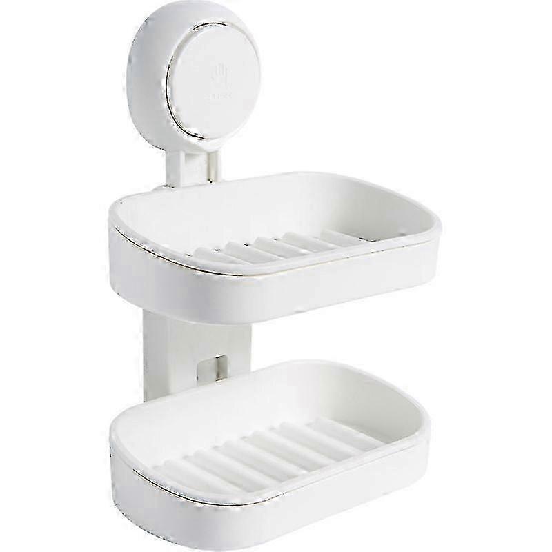 Double soap dish suction cup soap holder sponge holder without drill