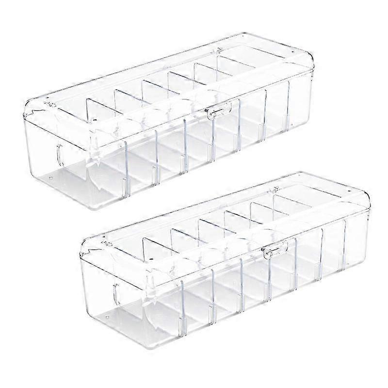 2Pcs Trading Card Storage Box, Card Storage Box Plastic