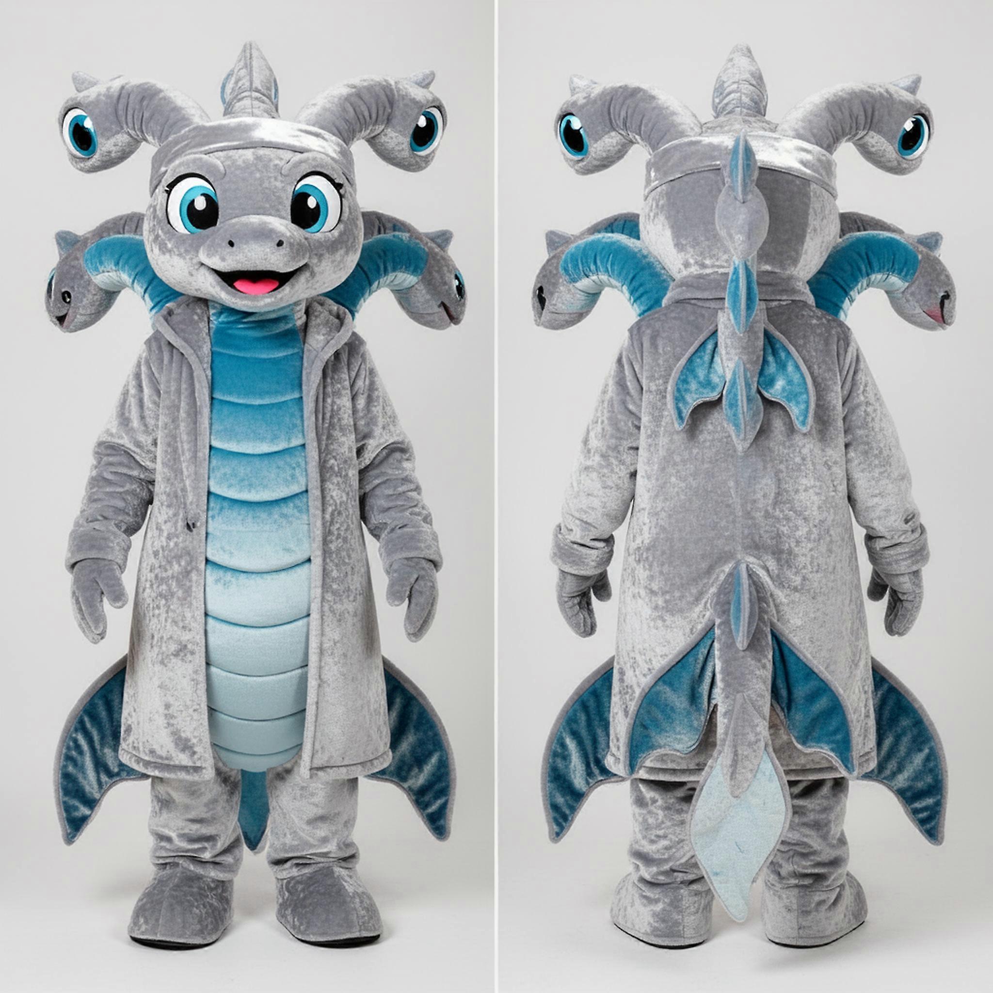 MASTICOT Silver Velvety Hydra Mascot