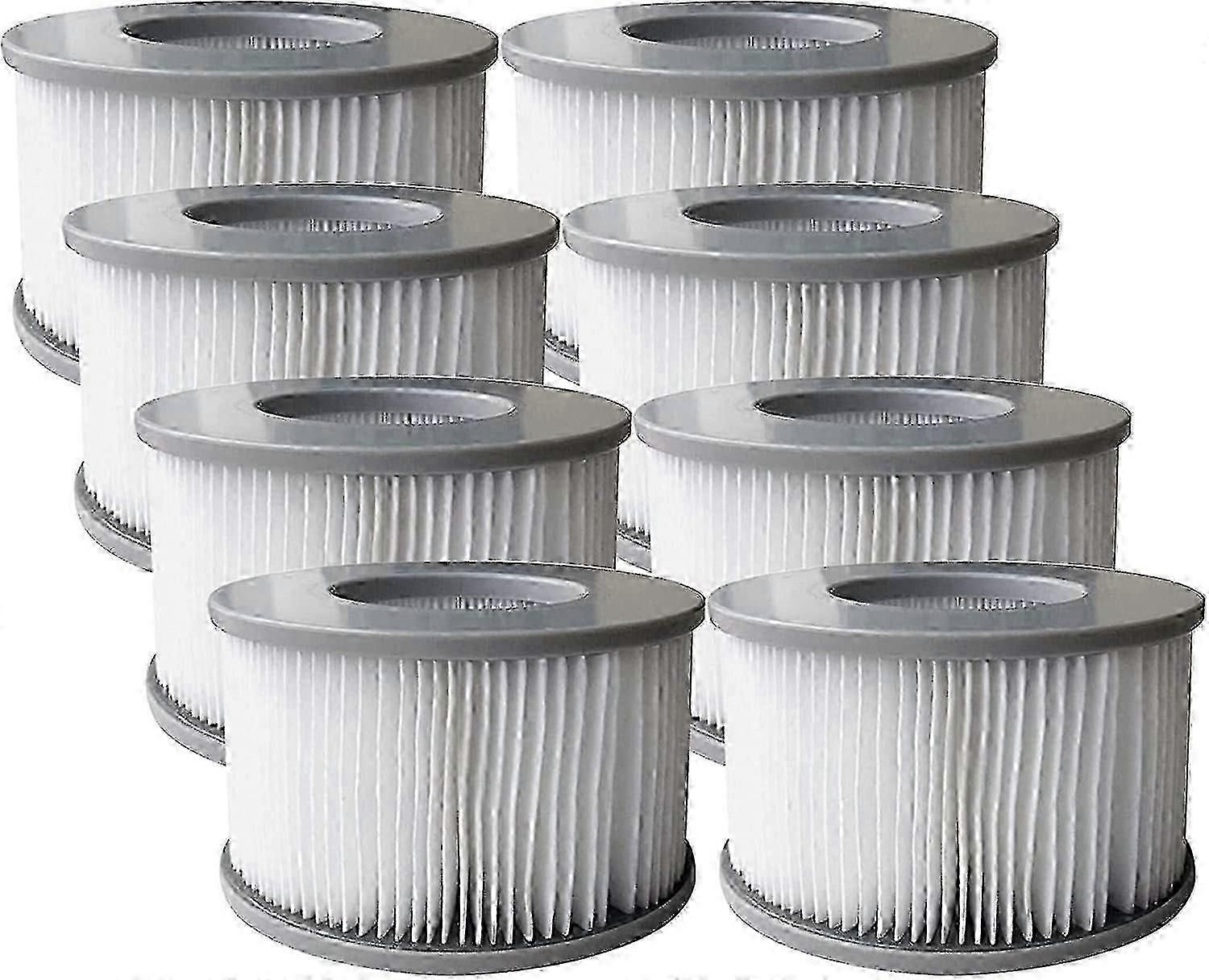 Pack Of 8 Replacement Filter Cartridges For Inflatable Pool, Jacuzzi,l