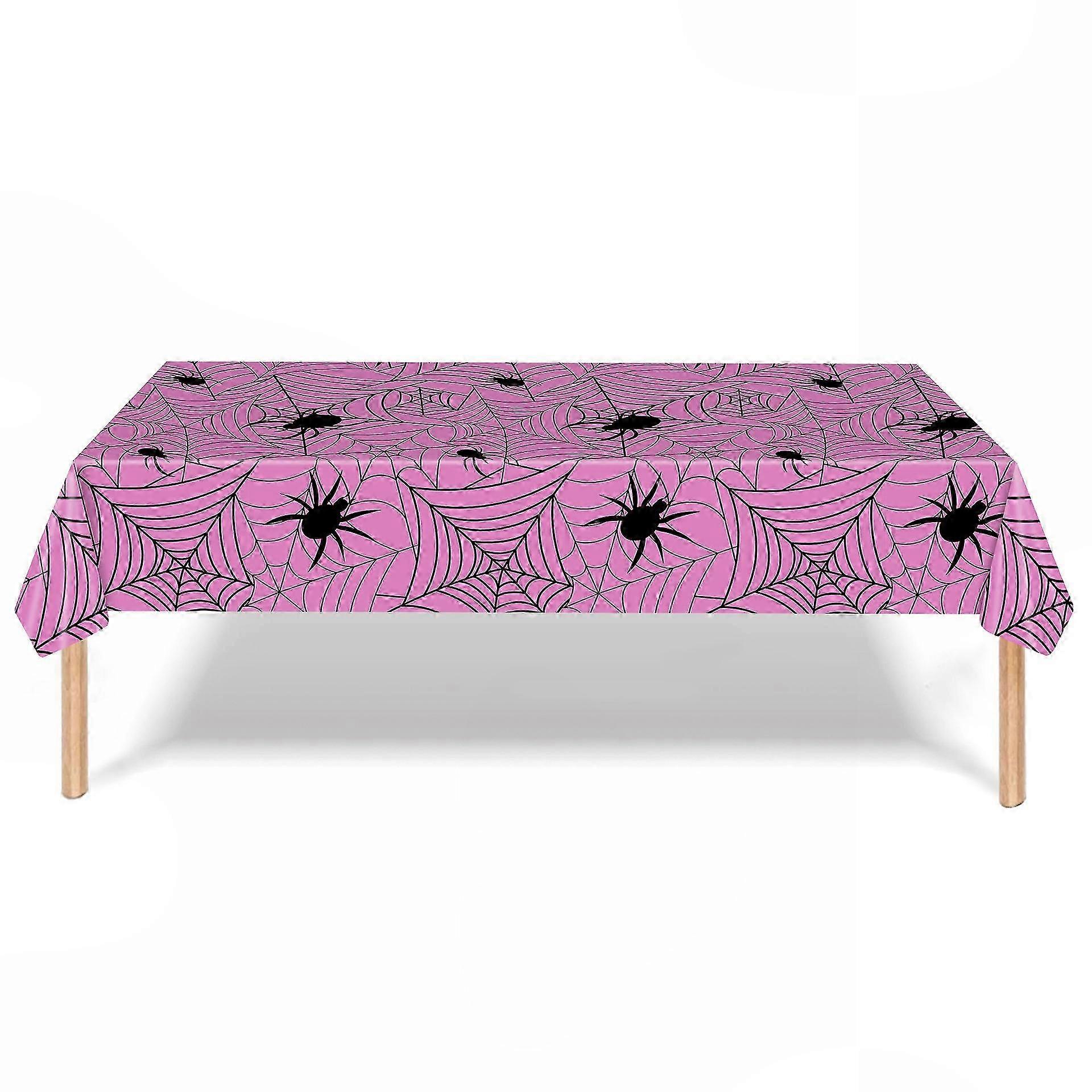 Disposable Party Tableware Set with Halloween Spider Web Design