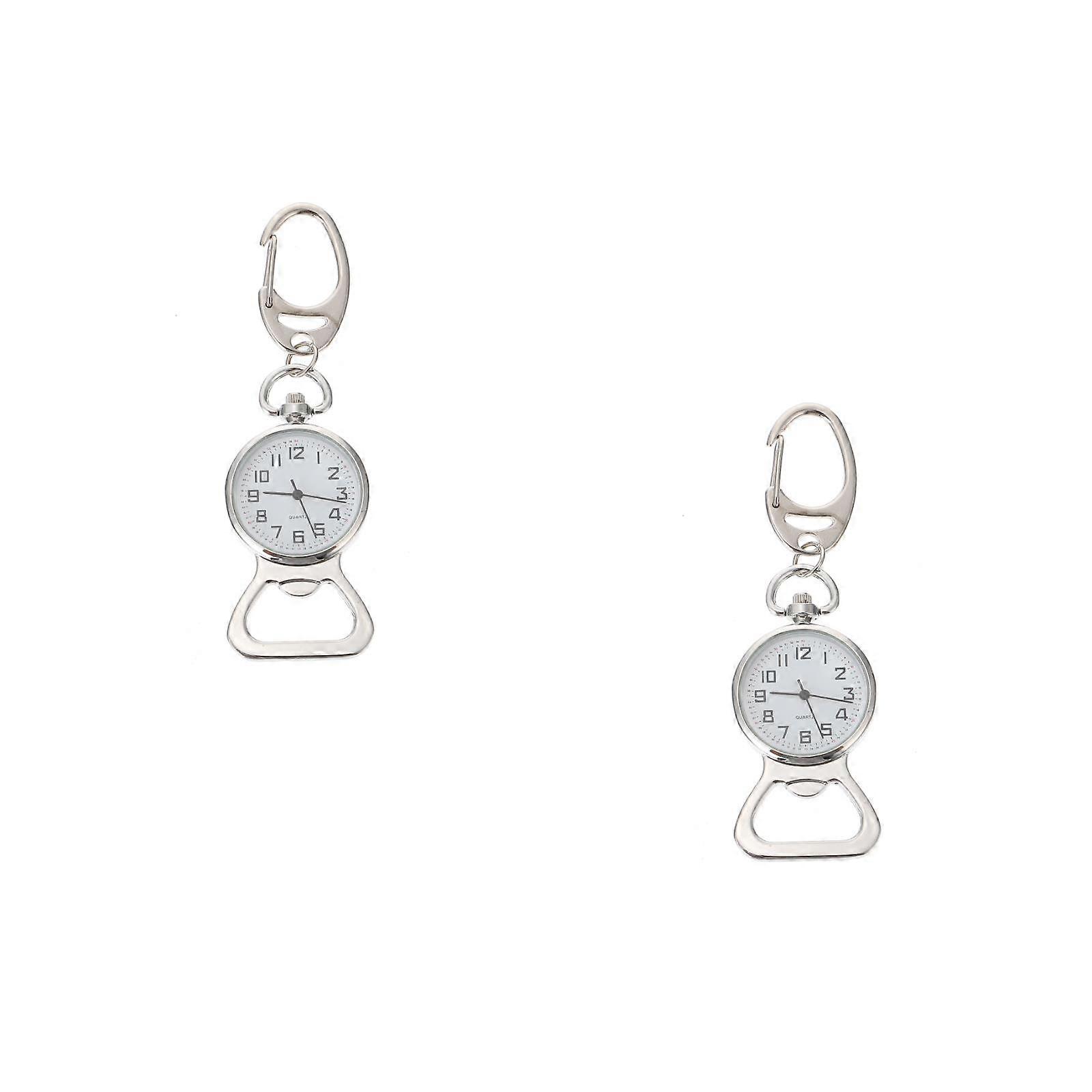 Creative Watch Key Ring Hanging for 2Pcs Practical Outdoor Time