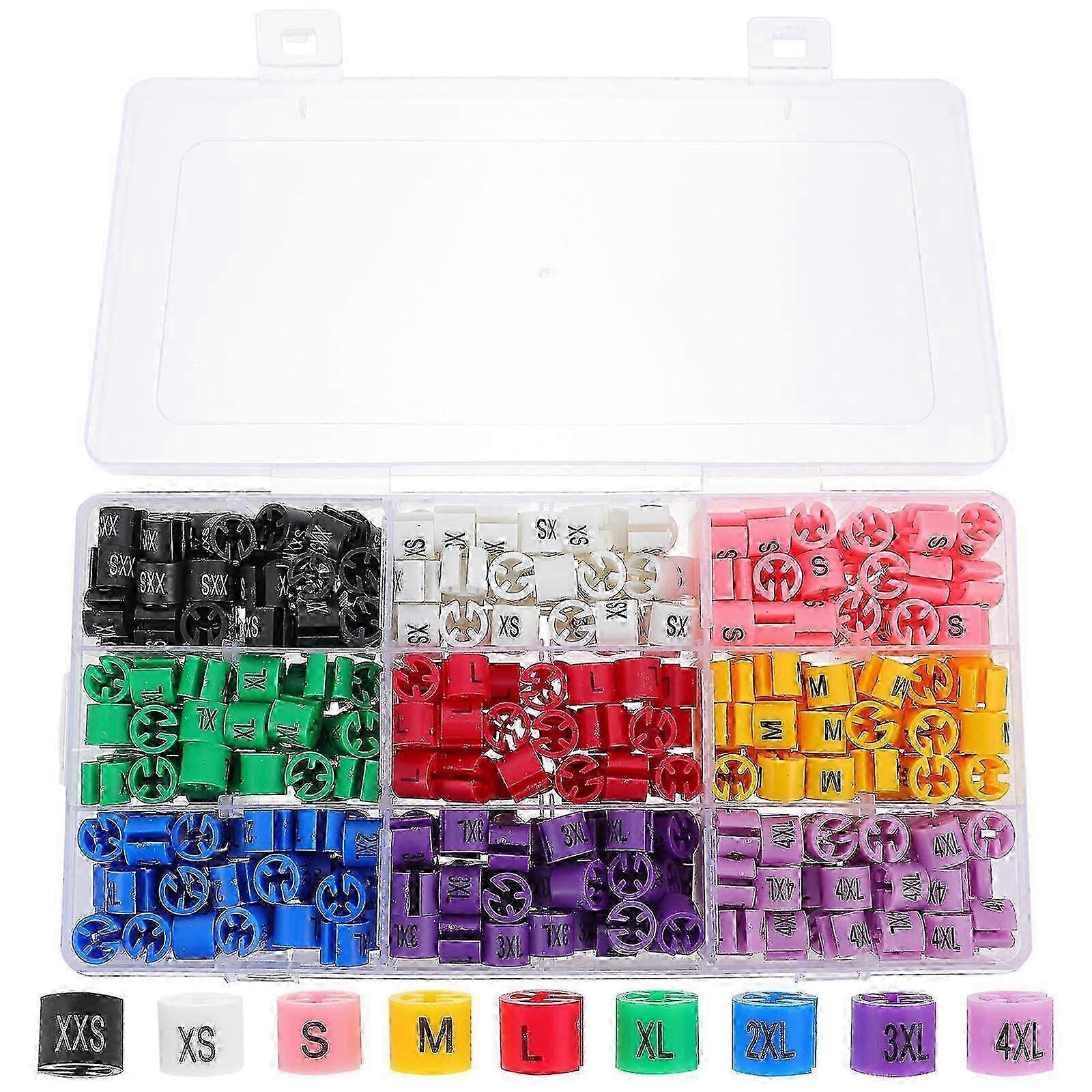 450pcs Color-Coded Hanger Size Markers