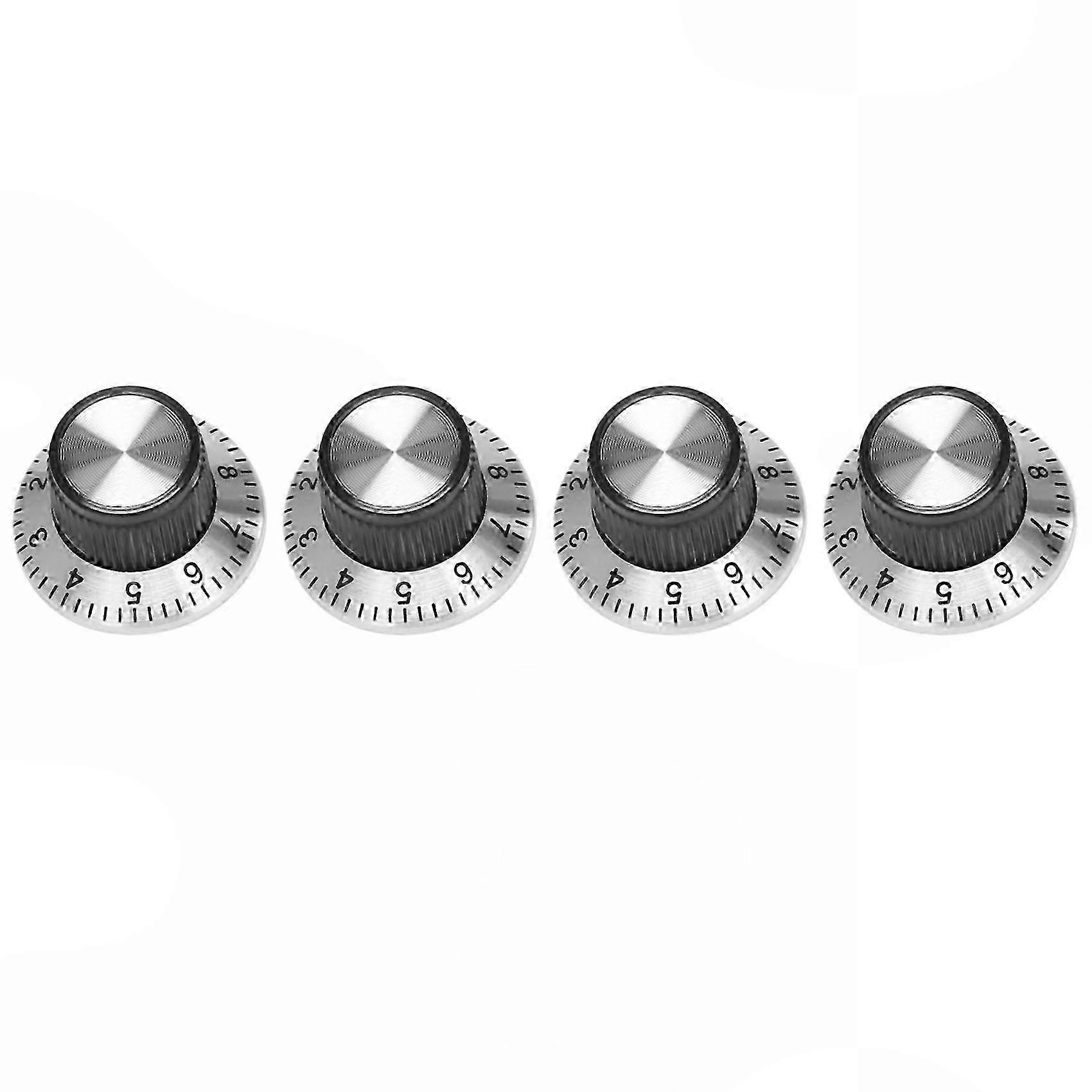 Potentiometer Knobs (4 Pack), Pot Metal 0-9 Dial Replacement Knobs for 6mm Shaft