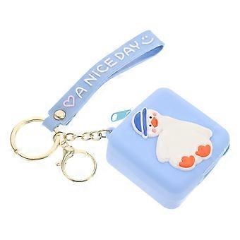 Keychain Wallet Cartoon for Storage Use 1Pcs USB Cable Bag Blue