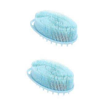 Silicone Body Scrubber and Shower Exfoliating Brush 2pcs Gentle QuickDry for Sensitive Skin