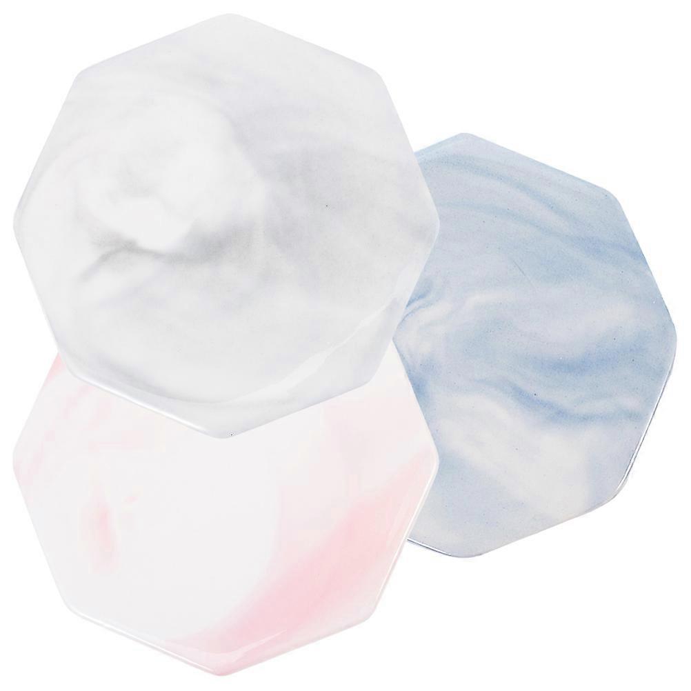 Marble Pattern Coaster Ceramic Wax Seal Pad for DIY 3Pcs Collection