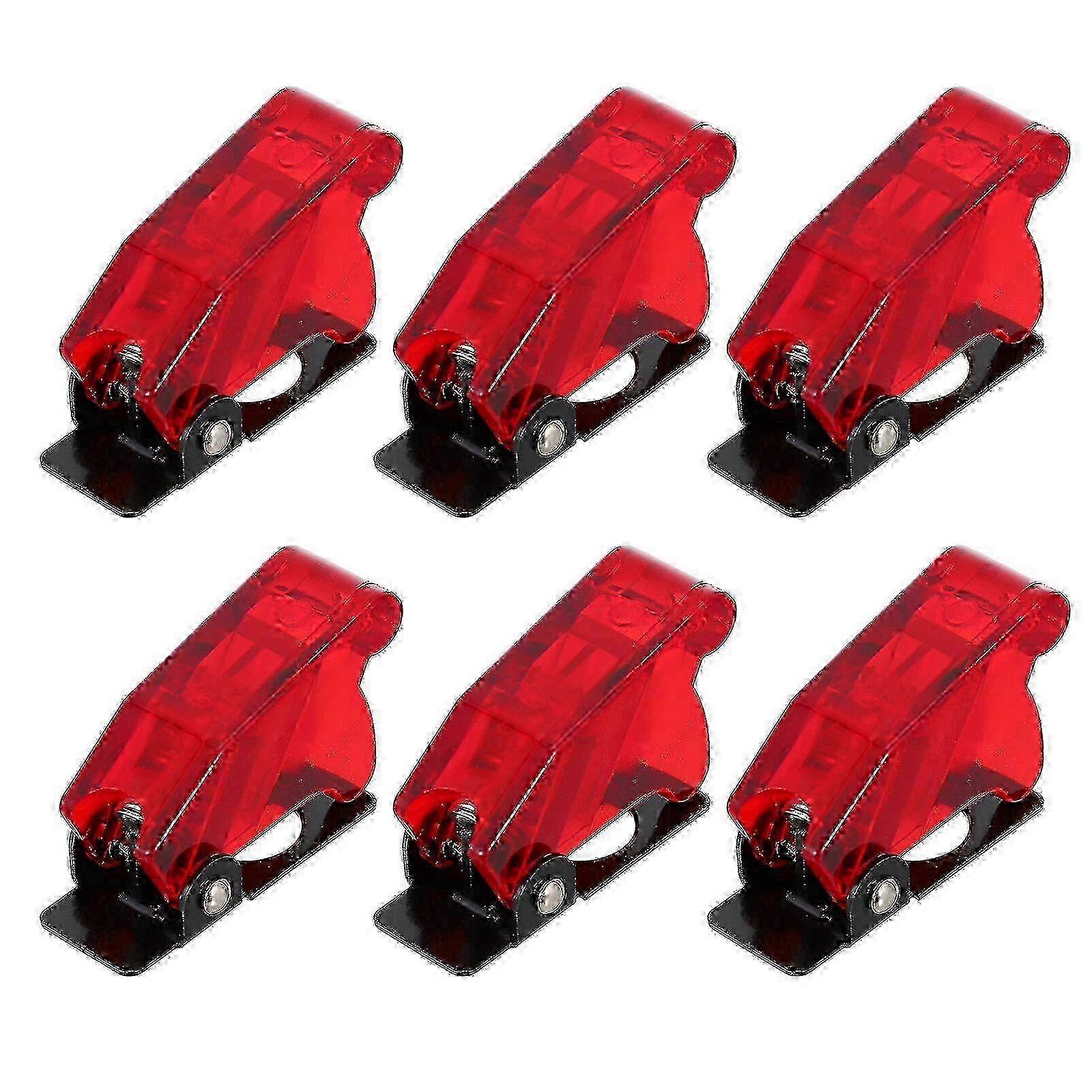 Waterproof Toggle Switch Covers 6Pcs Red Dustproof Safety Use