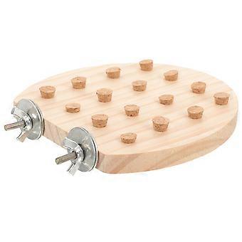 Bird Perch Platform Wooden for Parrot Exercise Beige Durable