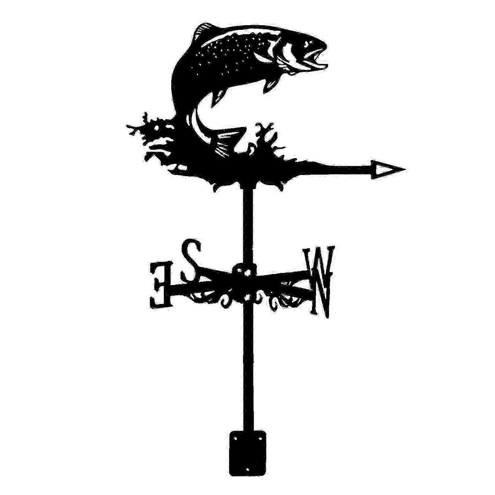 Outdoor Iron Fish Weather Vane