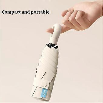 Fashion UV Protection Pocket Rain Umbrella UPF50+ Folding Sun Umbrella Dual Use Portable Pocket Parasol Summer