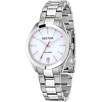 Sector 245 Quartz analoge vrouw horloge met R3253486506 roestvrijstalen armband
